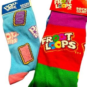 Breakfast joke 2 pairs sock sets